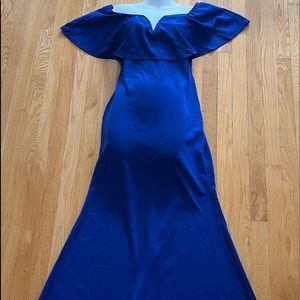 NEW Royal Blue Off-shoulder Long Dress XL 🦋